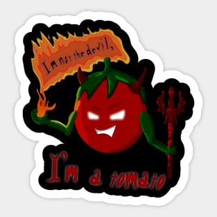 Devil tomato Sticker